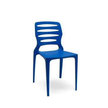 Imagem de Cadeira Ville Azul Bic Empilhável Em Polipropileno Plaxmetal