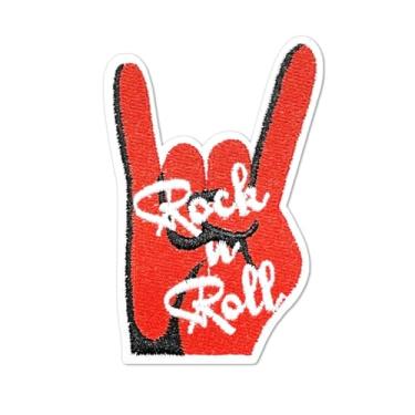 Imagem de FANCIBAND Patch de saudação Rock & Roll – aplique Thrash Headbanger de 6 cm bordado para jaquetas, mochilas, chapéu de caminhoneiro, jeans, bolsas, coletes para ambientes internos DIY Band Room Decor