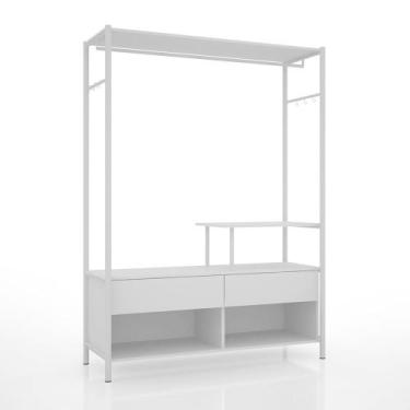 Imagem de Guarda Roupa Solteiro Estilo Industrial Barcelona 2 Gavetas - Artefamo