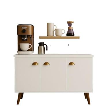 Imagem de Aparador Portas com Pés Retro Cantinho Do Café (BRANCO)