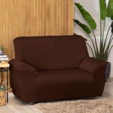Imagem de 1 Unidade De Capa de Sofá Coladinha Com Costura Reforçada Para 1, 2 ou 3 Lugares De Malha Gel Grossa (Tabaco,1 Lugar)