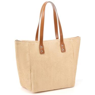 Imagem de Bolsa feminina – Bolsa Hobo de couro PU com textura vegana, bolsa de ombro para trabalho, viagens, Vo1 cáqui