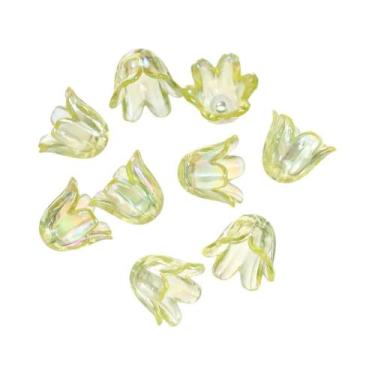 Imagem de Tampas De Pérolas Acrílicas Coloridas Em Forma De Flor De Lírio, 50 a 