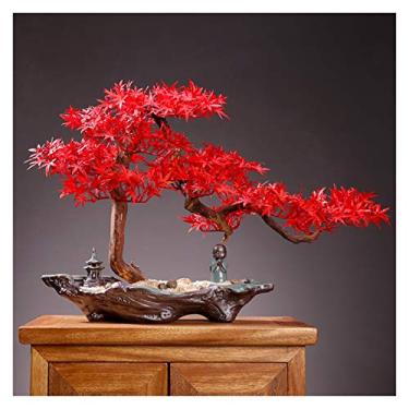 Imagem de SLGGPJBU Plantas falsas/plantas falsas simulação interna bonsai de pinheiro acolhedor sala de estar plantas verdes grandes plantas de escritório plantas de escritório flores artificiais decoração