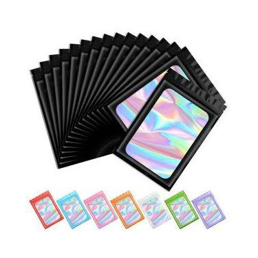 Imagem de Saco Zip Lock Poolsy 7cm X 10cm Frente Colorida e Fundo Preto com 100 