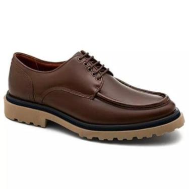 Imagem de Sapato Casual Masculino Derby Oxford Tratorado Couro de Luxo-Masculino