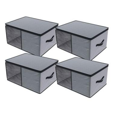 Imagem de Caixa Organizadora Para Cobertores Com Visor 4 Unidades - Euro Home