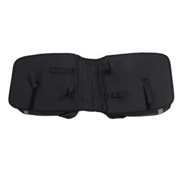 Imagem de KIMISS Bolsa de Selim para Bicicleta de Dois Lados à Prova d'água 34L Com Tiras Reflexivas, Bolsa Versátil para Assento Traseiro de Bicicleta para Passeios Noturnos e Ciclismo Ao Ar Livre - Preto
