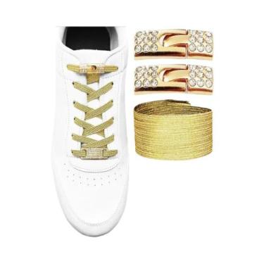 Imagem de Cadarços Elásticos Femininos Sem Amarração Com Fivela Inteligente De L