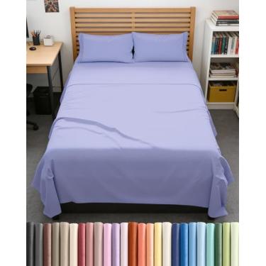 Imagem de Jogo de cama casal GG – 4 peças extra longo estendido casal GG – Macio, respirável e refrescante – Cabe em colchões de 20,3 a 40,6 cm com bolsos profundos – 137,2 cm x 203,2 cm – Fácil ajuste