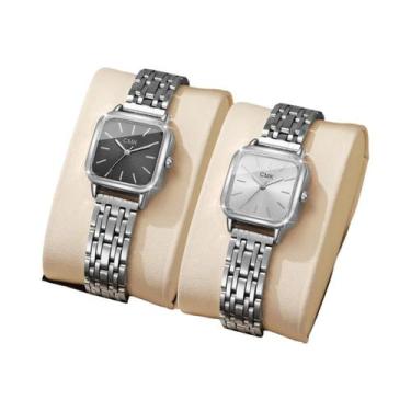 Imagem de Relógio De Pulso Feminino Fashion Square Quartz Simples Para Mulheres 