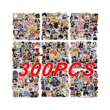Imagem de Adesivos De Anime Para Crianças 300 Peças Mix OnePiece JujutsuKaisen D