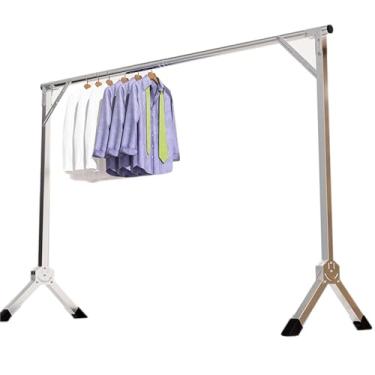 Imagem de Estante de secagem de roupa dobrável resistente, secadora de roupas dobrável, extensível de 47 a 94 polegadas, suporte independente para uso interno/externo, design com economia de espaço