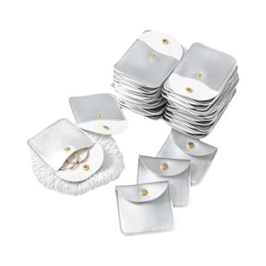 Imagem de Sacos De Embalagem De Joias Em Couro PU 50pcs Sacos De Presente Para C