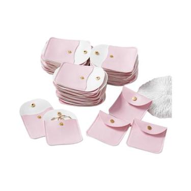 Imagem de Sacos De Embalagem De Joias Em Couro PU 50pcs Sacos De Presente Para C