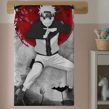 Imagem de Toalha Banho Infantil Algodão Com Estampa Anime Ninjas Boruto Lançamen