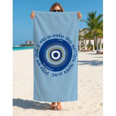 Imagem de Toalha Banho E Praia Amuletos Proteção Olho Gordo Protegido - Use Thuc