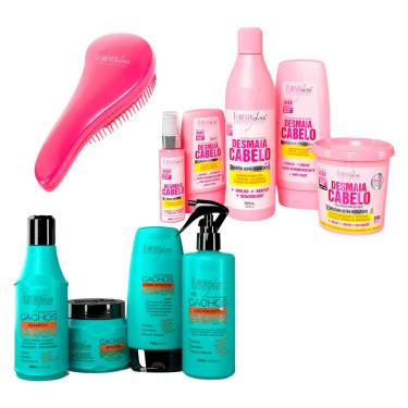 Imagem de Forever Liss Kit Desmaia Cabelo C/Masc 350g e Kit Cachos
