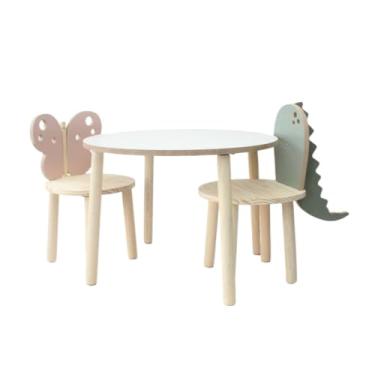 Imagem de Mesa com Cadeiras infantil Borboleta e Dinossauro