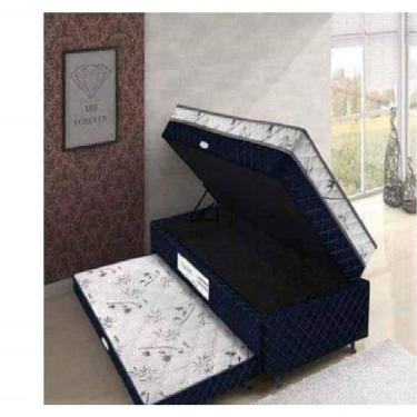 Imagem de Bibox Solteiro Com Baú E Auxiliar 5cm Azul