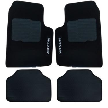 Imagem de Jogo Tapete Universal Carpete Automotivo 4 Peças Civic, City, Fit