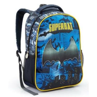 Imagem de Mochila Costas Escolar Reforçada Infantil Menino Batman Morcego Gotham Escolar Seanite-Masculino