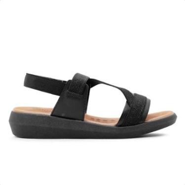 Imagem de Sandália Usaflex Plataforma Multimateriais Feminina-Feminino