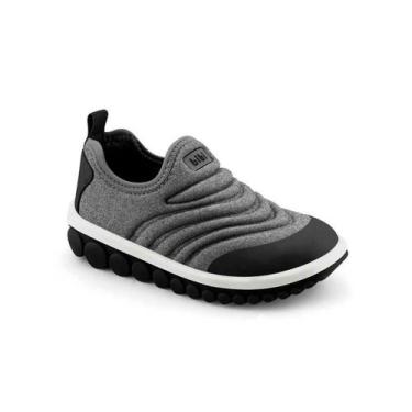 Imagem de Tênis Infantil Menino Bibi Roller 2.0 Mescla Preto Prático -, 25, Cinz