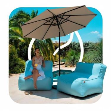 Imagem de Poltrona Impermeável para Área Externa Joy Eco Flame Garden, Azul Clar