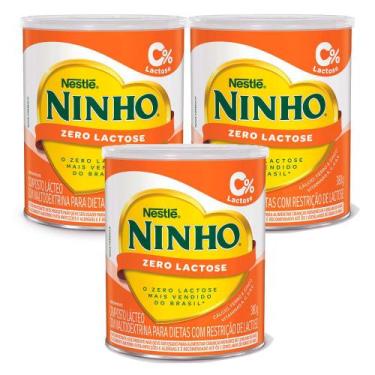Imagem de Kit 3 Ninho Composto Lácteo Zero Lactose Lata 380g
