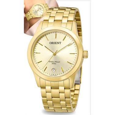 Imagem de Relógio Orient Feminino Analógico Quartz De Pulso Dourado Em Aço Inoxi