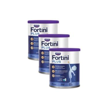 Imagem de Kit 3 Fortini Plus Sem Sabor Suplemento Infantil 400g