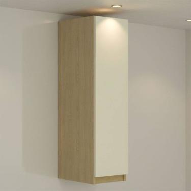 Imagem de Armário Aéreo Cozinha 20 Cm Nanda 1 Porta Natural/Arenas - Tecno Mobili