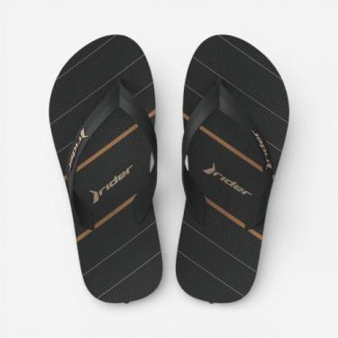 Imagem de Chinelo Rider Feel Masculino Preto, Preto, Bege escuro, 41/42