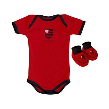 Imagem de Body e pantufa do flamengo kit 2 peças bebê mengão oficial - Torcida B