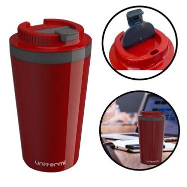 Imagem de Copo Térmico Minas C/ Tampa Quente E Frio 400ml Unitermi Cor -, Vermel