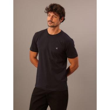 Imagem de Camiseta Manga Curta Calvin Klein Jeans Masculino Ck Bordado - Marinho-Masculino