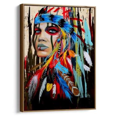 Imagem de Quadro decorativo India - Art Canvas, 180 x 120 cm, Tabaco