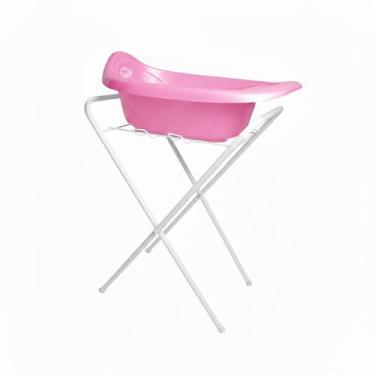 Imagem de BANHEIRA DE BEBE SUPORTE PARA BANHEIRA UNIVERSAL Cor Branco/Azul - Pla