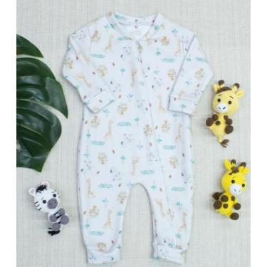 Imagem de Macacão Soft Bebê Tecido Macio e Zíper Frontal da Gola à Perninha Safa