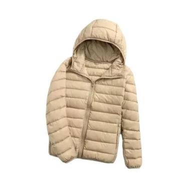 Imagem de Jaqueta Puffer Feminina plus Size Com Capuz, Leve E Quente, Casaco Cur
