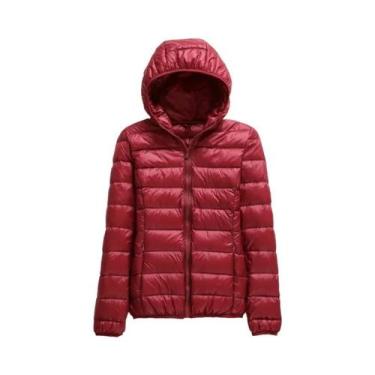Imagem de Jaqueta Puffer Feminina plus Size Com Capuz, Leve E Quente, Casaco Cur