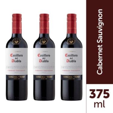 Imagem de Vinho Casillero Del Diablo Cabernet Sauvignon375ml Kit Com3