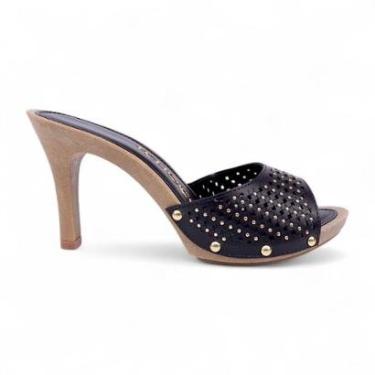 Imagem de Tamanco Feminino Tchocco Salto Alto Com Hotfix-Feminino