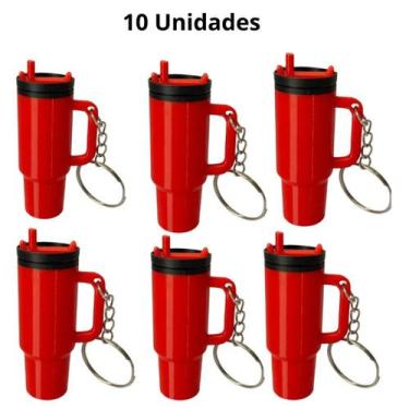 Imagem de Kit Chaveiros Estilo Copo Rosqueável  Acessório Criativo para Bolsas, 