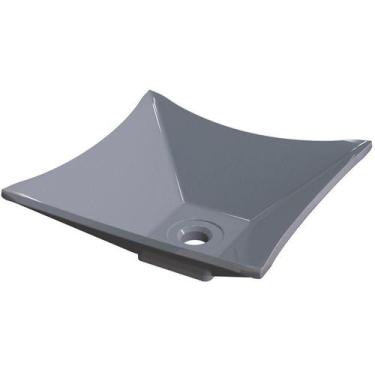 Imagem de Cuba De Apoio Para Banheiro Quadrada C01 Lux Cinza - LYAM DECOR