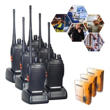 Imagem de Kit 6 Radios Comunicador Baofeng 777s Profissional Ht Uhf Ba - NoBrand
