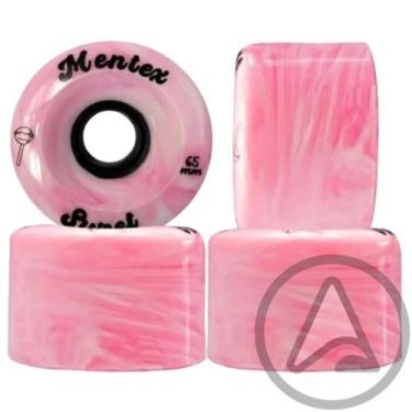 Imagem de Roda Skate Longboard MENTEX Sweet 65mm 85A PRO, Rosa
