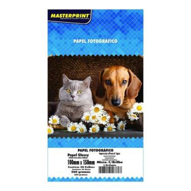 Imagem de Papel Fotográfico Microporoso C-brilho A6 260g 200fls Master Branco