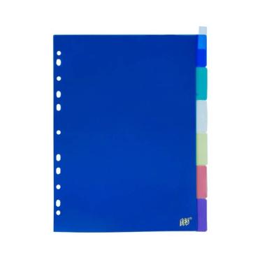 Imagem de Divisórias A4 com Visor Yes 6INTBA SORT para Organização de Documentos em Polipropileno Tamanho A4 com 6 Unidades